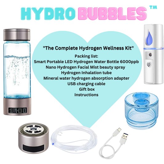 Professional Grade Portable Hydrogen Water bottle Therapy Bundle 6000ppb